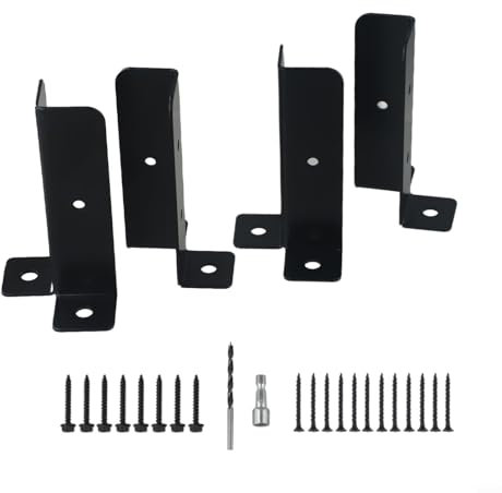 Zeroupshop Deck Post Anchor Base Brackets, Adjustable Post Anchors, Pergola Railing Sleek Sturdy Adjustable Solid Post Anchors