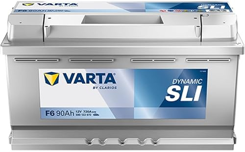 VARTA Automotive DYNAMIC SLI (F6) 12V 90Ah 720A - Nassbatterie KFZ mit Standardausstattung & ohne Start-Stopp System - Starterbatterie für einfachen Energiebedarf - Bleisäurebatterie wartungsfrei