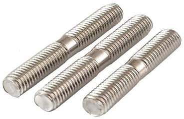 KEBLIN 10 STÜCKE M8/M10 Doppelendgewindestange 304 Edelstahl Stehbolzen Schraubstange Zahnstocher Doppelkopf Gewindestange(60mm,M8)