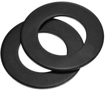 sourcing map Lot de 10 rondelles plates en acier au carbone, M40 x 72 x 3 mm, rondelles noires oxydées de grade 8.8, joints d'étanchéité pour réparation de vis, boulons, machines, construction