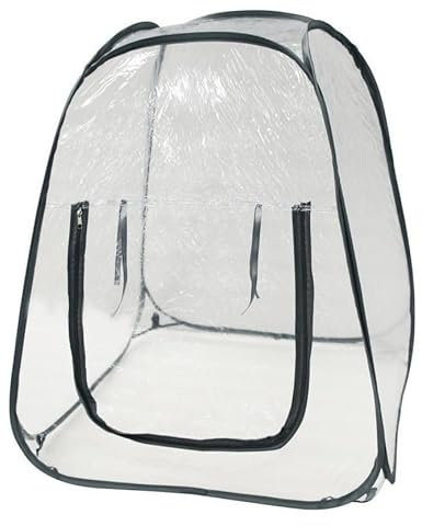 ADEPTNA Mini Pop-Up Greenhouse – Clear PVC Indoor/Outdoor Plant Tent, Portable Cold Frame for Garden, Balcony, Patio – Instant Setup with Zipped Door & Ground Pegs
