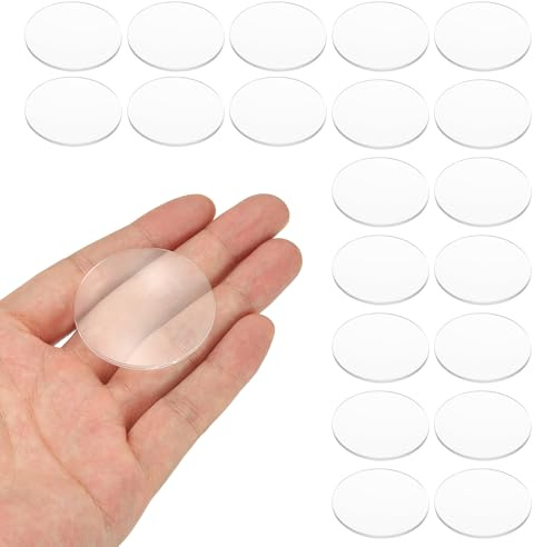 PATIKIL Doppelte Konvexe Optische Glaslinse - Durchmesser:41mm x Brennweite:180mm - 20 Stück Premium Optisches Glas Professionelle Linse Optische für Experimente, DIY, Basteln & Hobby
