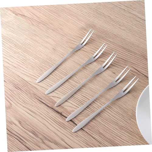 Zerodeko Obstgabeln Elegant 5 Stück aus Edelstahl Spülmaschinenfest für Restaurant und Riegel für Vorspeisen und Gebäck