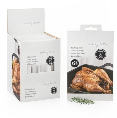 Bolsas Horno 48, Bolsas para usar en el Horno, Bolsas Horno Asar Pavo, Pollo, Carne, Verduras, Pollo. Bolsa para Horno Asar Pescado, Bolsas para Papillote, Bolsas Horno Cocinar. Receta QR