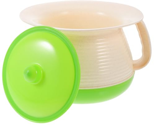 HONMEET Pot de Chambre Portable pour Garçon et Filles avec Couvercle, Urinoir en Plastique Léger et Stable, Facile à Nettoyer, pour Chambre à Coucher et Soins Quotidiens