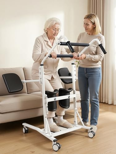 Mobility Sit to Stand Patient Lift for Handicapped - Stand Assist Lift Aid for Home Care Use - Elderly Lifts Assist Transfer Device - Transport Chair Standing Assisting for Seniors, Adults & Disabled