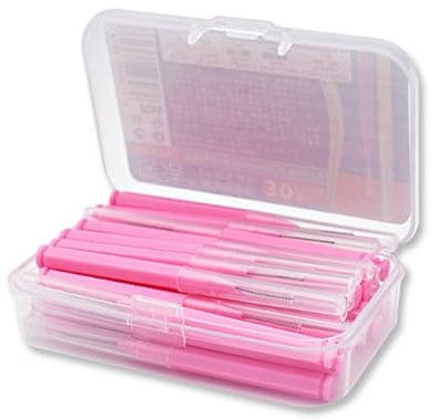 Interdentalborste 30 st/parti interdental borste tandtråd tänder munhygien ren tandpetare (Pink)