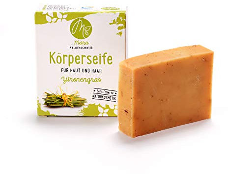 Mara Körperseife Zitronengras, Naturkosmetik,vegan,Bio-Naturseife,handgemacht,Körperpflege 90g
