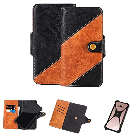 K-S-Trade Qualitativ & Innovativ Handyhülle Schutzhülle Bookstyle Case Wallet-Case Für Razer Phone 2 Handy Cover Bumper Klapphülle Schwarz