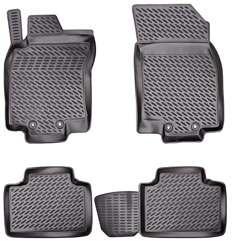 Elmasline Juego de Alfombrillas de Goma 3D de diseño para Nissan X-Trail (T32) año de fabricación 2014-2022, Borde Extra Alto de 5 cm