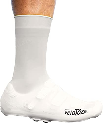 veloToze - Copriscarpe in Silicone per Adulti Unisex, Bianco, Medium