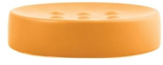 Spirella Portasapone Decorativo Effetto Pietra per Bagno - Dimensioni: 11 x 11 x 3 cm - Giallo Opaco