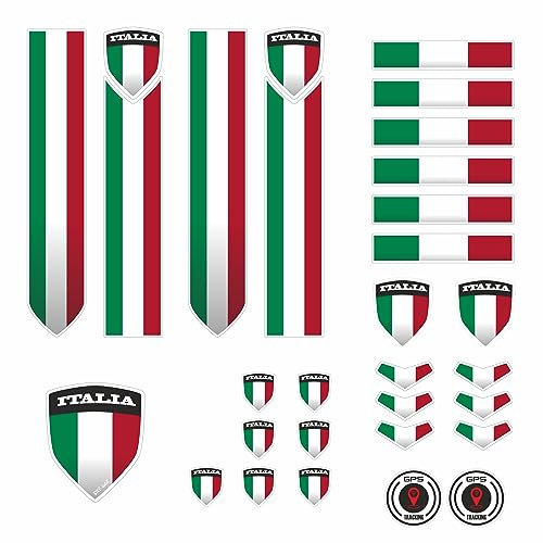 BIKE-label Aufkleber Fahrradrahmen 28-teiliges Fan Sticker Set E-Bike Roller Italien Flagge X400066