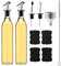 HAOYULUO 2 Stück Ölflasche mit Ausgießer, 500 ml Ölflasche, Olivenöl flasche mit Trichter, Essig und Ölflaschen Set, Geeignet zum Grillen und Kochen