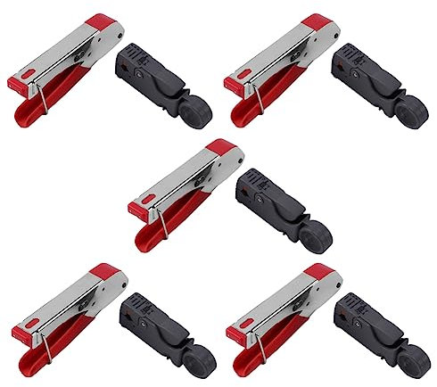5 conectores de crimpado de cables coaxiales de compresión múltiple F Rg6 Rg58 Rg59 conectores coaxiales pelacables