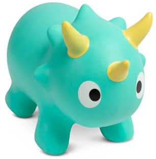 TOYZ Sauteur Enfant Jumper Dinu - Motif Animal Dinosaure - Construction Stable et Durable - Facile à Transporter - À Partir de 18 Mois et Jusqu'à 50 kg – 50x33cmx40cm – Bleu