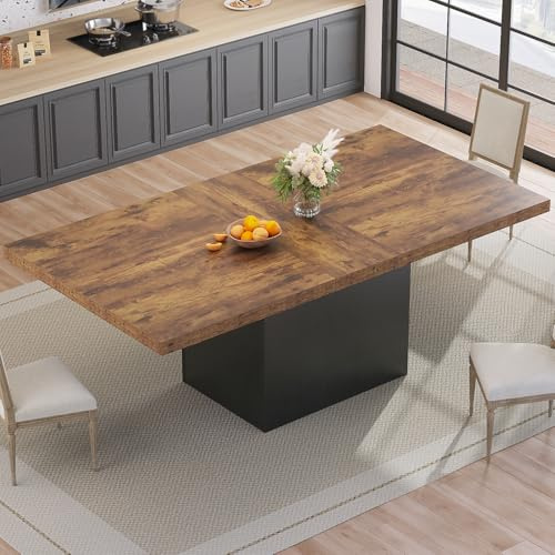 HSH 180 cm Esstisch Holz Groß Esszimmertisch für 6 8 Rustikales Braun