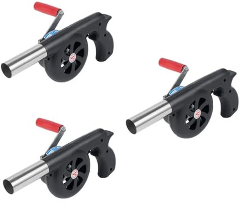 Kisangel 3pièces Souffleur à Main Pour Barbecue Ventilateur Manuel Pour Grillade Outil De Camping Barbecue Accessoire De Cuisson Portable Pour Allumer Facilement