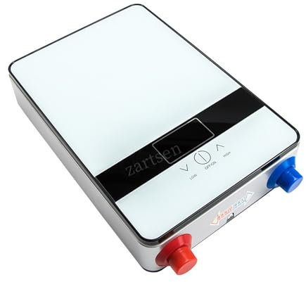 AUBEST Calentador de Agua, Mini Calentador De Agua Instantáneo Eléctrico Sin Agradecimiento De 5500W, Grifo De Baño, Calefacción Instantánea En 3 Segundos