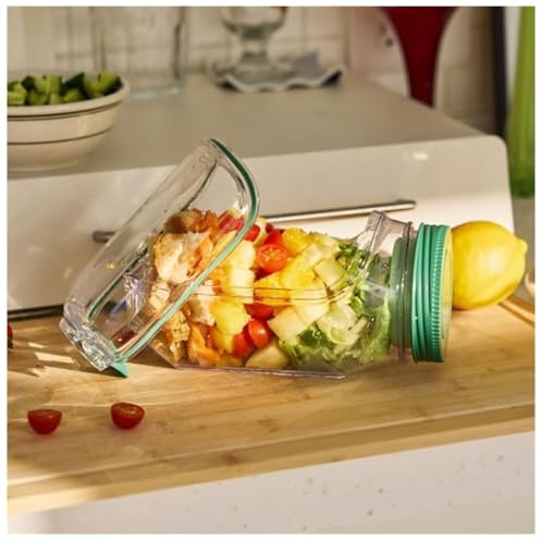 Caraffa per insalata, ciotola per insalata con strato verticale, ciotola per insalatiera fresca contenitore intelligente compatto, ciotole portatili per mantenerlo fresco ciotola per il pranzo con