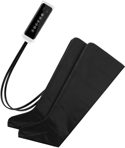 HIAKDOFT Massaggiatore Gambe ad Aria Compressa Multi-mode Stivali Pneumatici con Intensità Regolabile Copertura Completa per Polpacci e Piedi Sollievo da Fatica per Uomo e Donna Dispositivo
