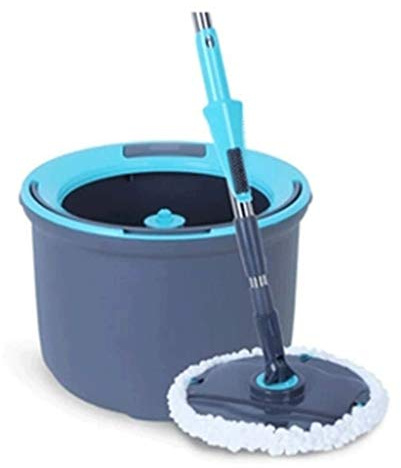 fregona giratoria, Trapeador y Cubo Desmontable Giratorio de Acero Inoxidable Cubo trapeador a presión