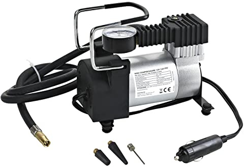 Start Mini-compresseur 12V 150 PSI Pour Voitures Avec Manomètre Intégré