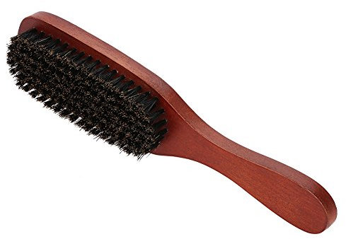 Sonew Bartbürste für Männer, Haarbürste mit Wildschweinborsten, Tragbarer Hölzerner Bartkamm, Professionelle Bartkamm Für Friseursalon, Geschenke Für Männer