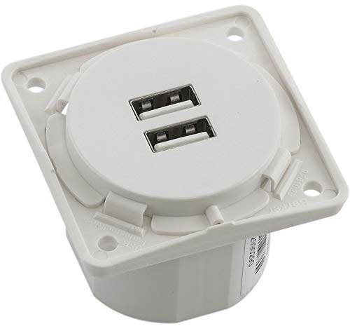 Berker Integro USB Ladesteckdose 2x USB, polarweiß matt