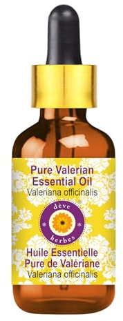 dève herbes Pure Valerian Essential Oil (Valeriana officinalis) with Glass Dropper Steam Distilled 5ml (0.16 oz)