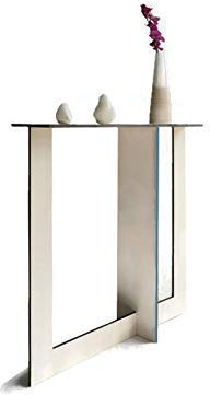 70 cm Console stretta in legno design moderno minimalista ispirata alla sezione aurea mobile salvaspazio per ingresso corridoio o dietro divano tavolino sottile contemporaneo artigianale