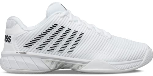 K-Swiss Men's Hypercourt Express 2 Tennis Shoe, White/Black, 12 M