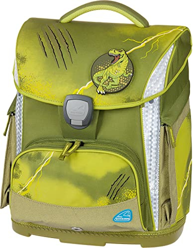 Schneiders 78381-065 - Schulranzenset Plus mit Federmappe, Schlamper und Sportbeutel, Wild Olive, leicht, ergonomisch, 4 teilig