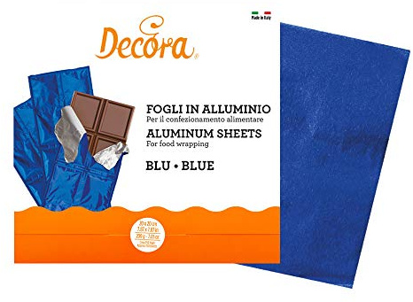 Decora 0796229 PRALINENFOLIE Silber cm 20 X 20 cm 150 ST, Aluminium