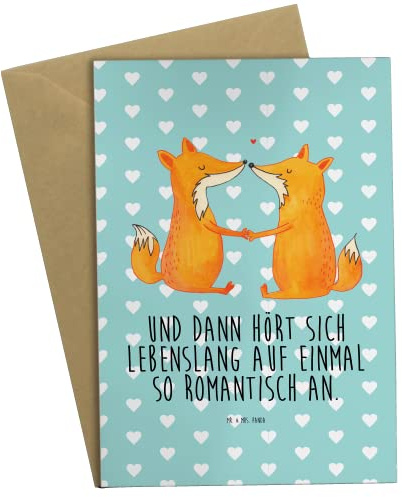 Mr. & Mrs. Panda abiturkarte Füchse Liebe - Geschenk, Glückwunschkarte, Freundin, einladungskarten, Fuchs, Partner, Grußkarte, Beileidskarte, Ehefrau, osterkarten, Fox, weihnachtskarten