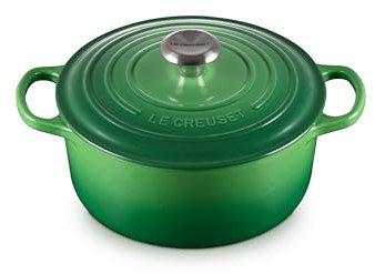 Le Creuset Cocotte redonda de hierro fundido, 24 cm, 4, 2 L, Todas Las Fuentes de Calor incluso inducción, Bamboo, 21177244082430