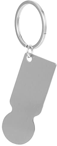 NUOBESTY cart token trolley unlock release key portable wagon compact key holder purse charm keychain car key keychain metal utility cart car keys unlocker wallet Stainless steel Shopping