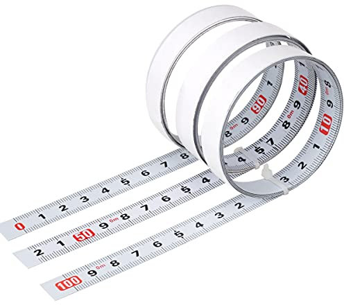 3 stück Maßband Selbstklebend Metrisches, Maßband zum Aufkleben 1 m, Rollbandmaß Lineal Selbstklebendes, Links Nach Rechts Maßband, Rechts Nach Links Maßband, Mitte Nach Beiden Seiten Maßband
