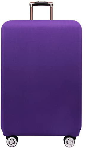 Hiseng Elastisch Kofferhülle Kofferschutzhülle Einfarbig Reisekoffer Hülle Luggage Cover Spandex Kofferschoner Abdeckung Waschbar Gepäck Abdeckung (Lila,XL (29-32 Zoll))