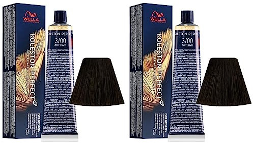 2er Wella Koleston Perfect ME+ Pure Naturals 3/00 Dunkelbraun Natur Intensiv 60 ml