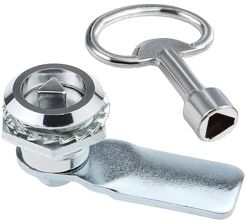 ZiYuya Blocco del contatore elettrico, serratura per contatore del gas, serratura per cassetta delle lettere, serratura con chiave triangolare, serratura per mobili, cassetto, serratura a camme con