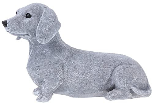 Abaodam Gartenhund-schmuck Aus Kunstharz Gartenornament Hund Hundeornament Gartenhund- Figur Garten-Rasen- Ornament
