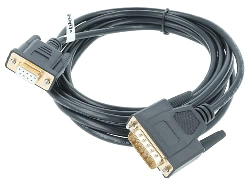 vhbw Programmierkabel RS-232 Ersatz für 6XV1440-2KH32 für Computer & Peripheriegeräte - Seriell Adapter, 300 cm Schwarz