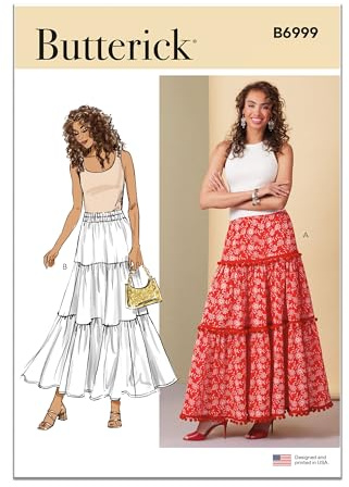 Butterick Damenröcke K5 (36-38-40-42-44) - Schnittmuster für Röcke, Lern/Nähen
