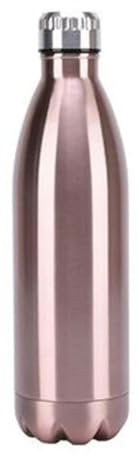 OTBEHUWJ Tazza Bottiglia di Acqua Termica in Acciaio Inossidabile A Doppia Parete Sport Bottiglia Thermos Mantieni Il Pallone Isolato-350 Ml-Oro Rosa