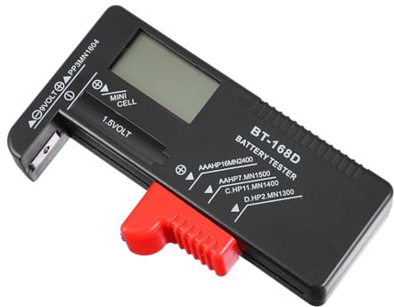 HOMSFOU Digitaler Bt Aa Aaa Und Knopfzellen Tragbarer Lcd Batterieprüfer Für Genaue Spannungsmessung Und Schnellen Ladezustandstest