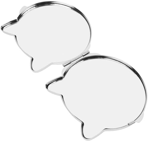 BIUDECO Specchio da Viaggio a Forma di Gatto, Doppia Faccia ad Alta Definizione in Acciaio Inox e Vetro, Portatile e Compatto per Donne e Truccatori Professionisti