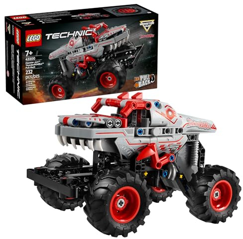 LEGO 42200 Technic Monster Jam ThunderROARus – Monstertruck mit Rückziehmotor, Dino-Design & Technic Funktionen, Spielzeugauto, Geschenkidee für Kinder ab 7 Jahren