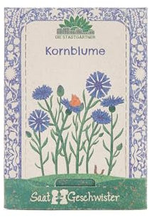 Saatgut Kornblume – Samenfest & BIO-Qualität | Kornblumen-Samen für das blaue Wunder im Garten | Essbare Blüten als dekorativer Hingucker | Liebevolle Verpackung aus Zuckerrohrpapier