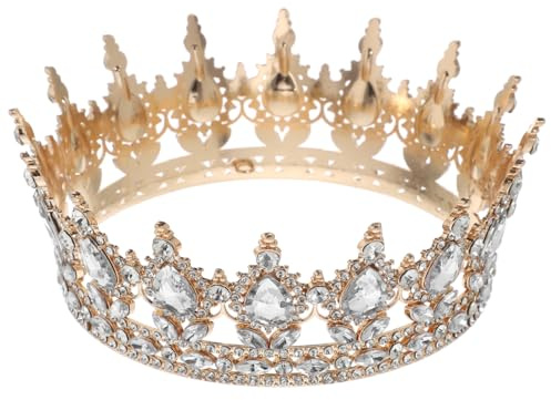 VALICLUD Vintage Diadem Krone Für Damen Elegante Hochzeitskrone Mit Funkelnden Strasssteinen Für Braut Prinzessin Und Besondere Anlässe